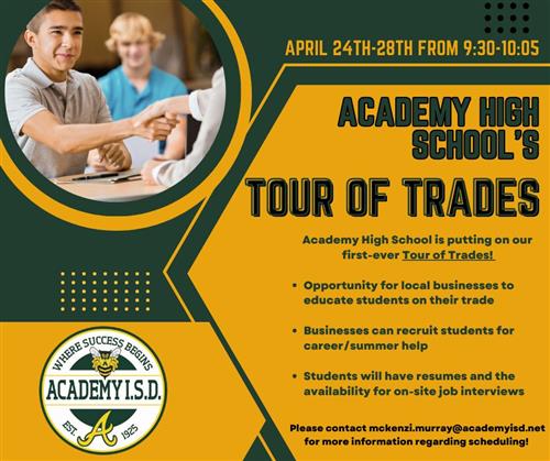  AHS presents Tour of Trades